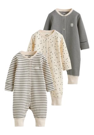 Next REGULAR FIT - BABY SLEEPSUITS 3 PACK . - Natdragt - monochrome waffle