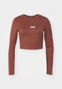 KELIA CROP LONG SLEEVE - Top dugih rukava - root beer