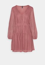 Vestido Corto Vero Moda Para Mujer: Cuello Redondo Con Detalle De Encaje, Diseño Femenino Y Versátil