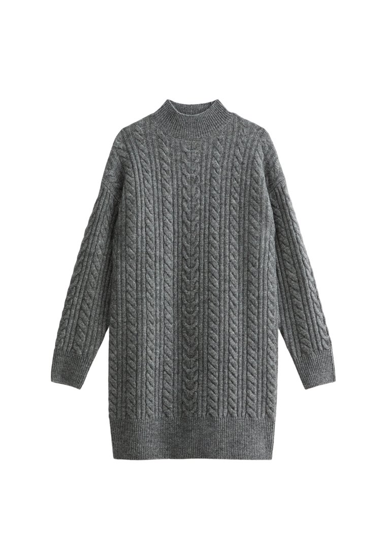 New Look Gebreide jurk grijs