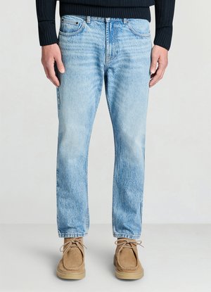 LUNGO TINTA UNITA - Jean slim - blu denim medio