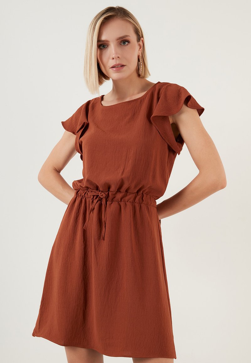LELA REGULAR FIT - Päevakleit - brick red