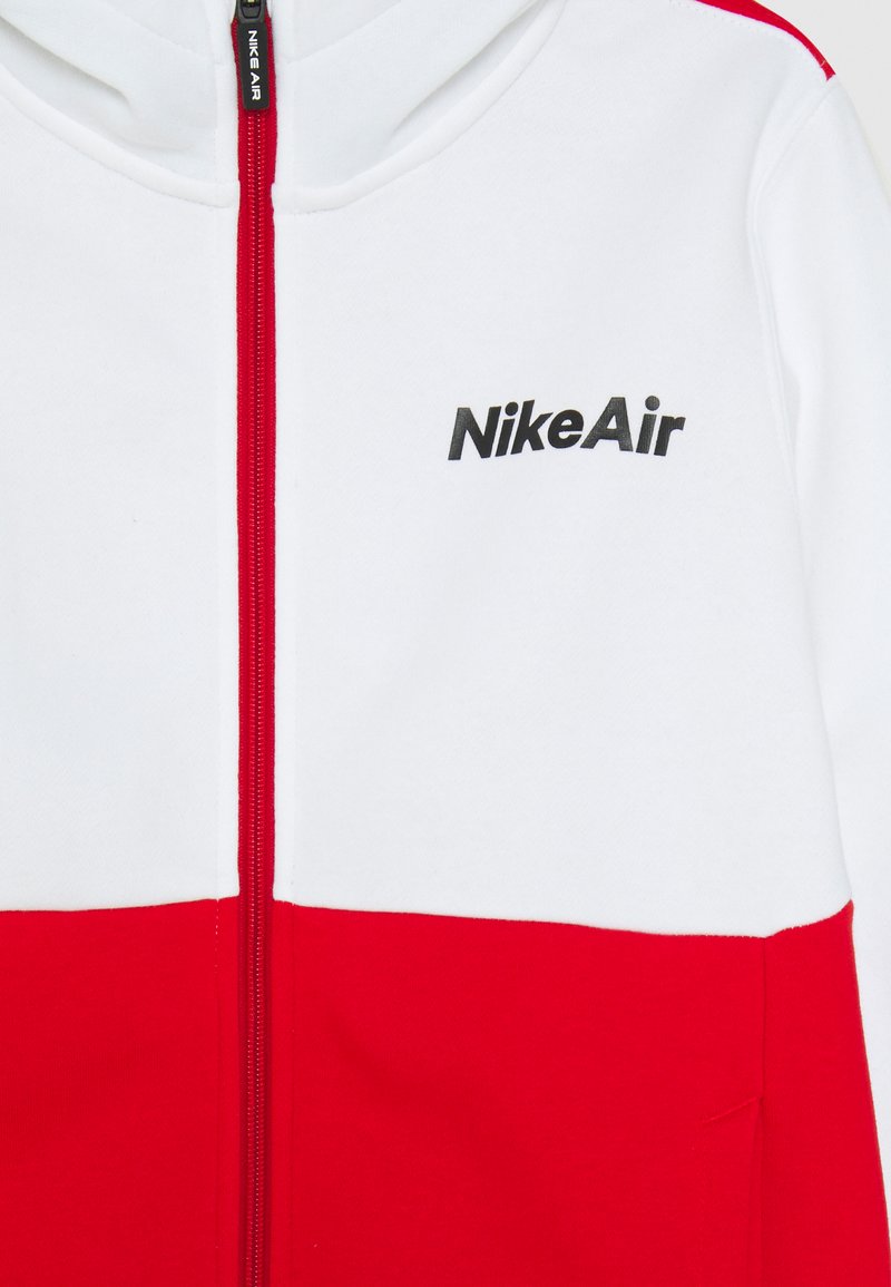 Nike Sportswear Air Hoodie Zip Up Sweatshirt White University Red Black White Zalando Ie