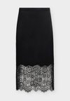 SLIP MIDI SKIRT - Jupe crayon - black