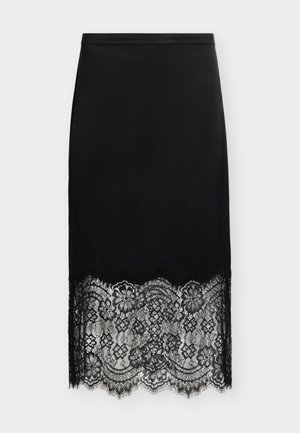Good American, SLIP MIDI SKIRT - Jupe crayon - black