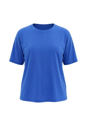 Ulla Popken, VERTICAL CROSS SEAM SHORT SLEEVE TEE - Camiseta básica - azure