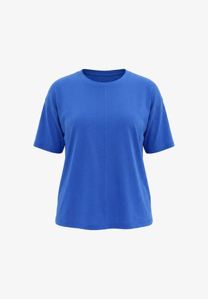 Ulla Popken, VERTICAL CROSS SEAM SHORT SLEEVE TEE - Jednoduché tričko - azure