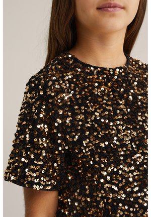 WE Fashion Majica kratkih rukava s printom - gold