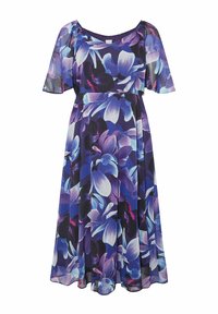 Yours Clothing FLORAL  - Maksimekko - navy