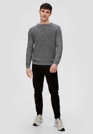 MIT RAGLANÄRMELN - Pullover - schwarz