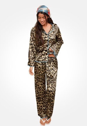 SET - Pyjama - brown blue leopard