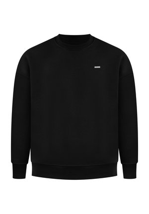 BASIC UNISEX CREWNECK RIVEN - Sweat zippé - schwarz