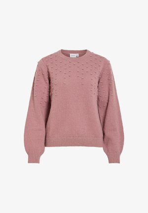 VILA, KNITTED PULLOVER VITULI ROUND NECK - Trui - nostalgia rose