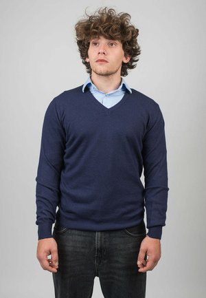 V-NECK - Jumper - blu