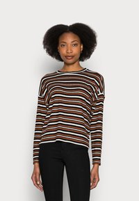 TOM TAILOR DENIM COSY LONGSLEEVE - Camisola - amber brown/black