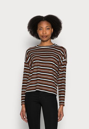 COSY LONGSLEEVE - Maglione - amber brown/black