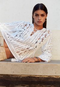 Next LACE-UP DETAIL REGULAR FIT - Bluse - white