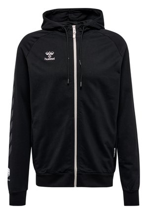 HMLMOVE GRID  - Zip-up sweatshirt - black