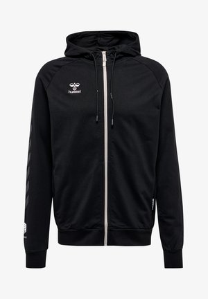 HMLMOVE GRID  - Zip-up sweatshirt - black