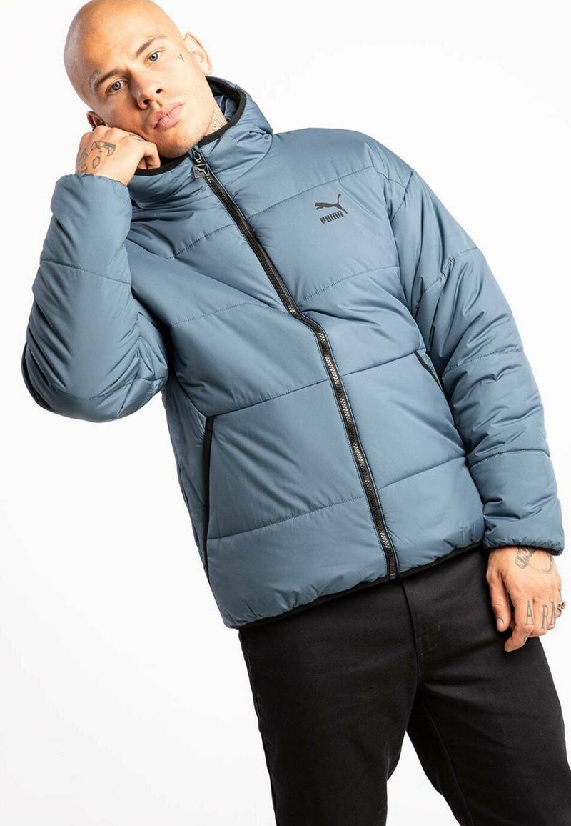 Puma CLASSICS HOODED PADDED EVENING Winter jacket niebieski/blue