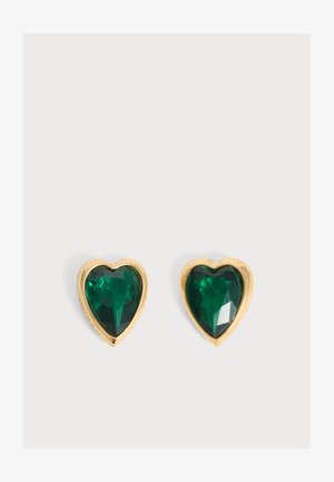 Guess, CRYSTAL LOVE - Boucles d'oreilles - yellow gold-coloured/green