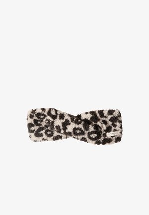 Street One, TEDDY FLEECE HEADBAND WITH LEOPARD PRINT - Cache-oreilles - auburn brown