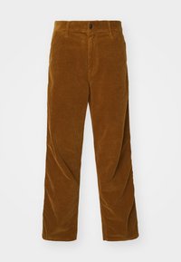 SINGLE KNEE PANT - Broek - deep brown rinsed
