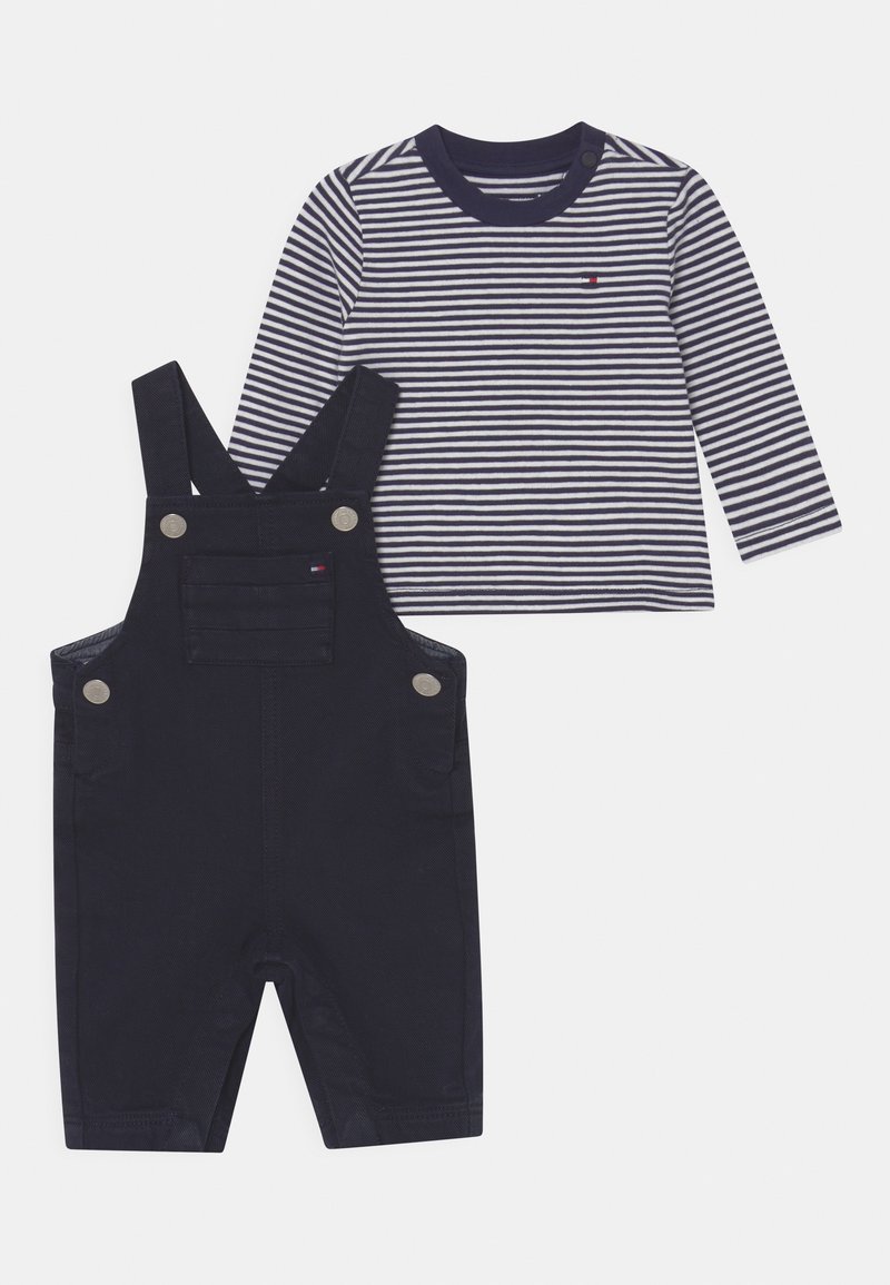 Tommy Hilfiger BABY DUNGAREE SET Haalari desert sky/tummansininen