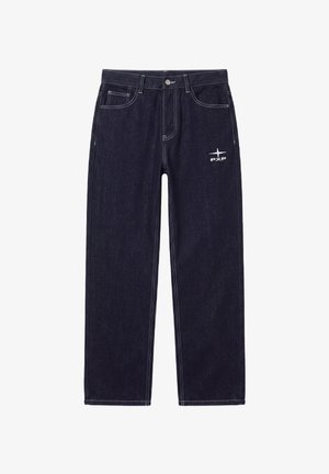 Project X Paris, JEAN REGULAR À POCHES CARREAUX - Straight leg jeans - bleu