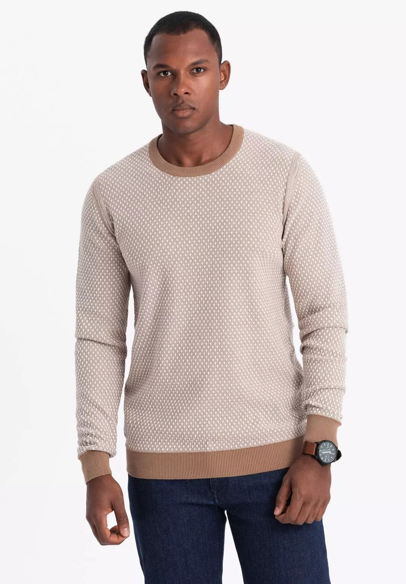 Ombre Strickpullover - coffee