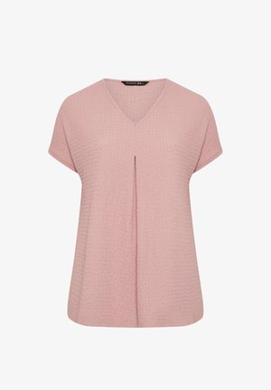 Evans, PLUS SIZE V-NECK T-SHIRTS - T-paita - pink