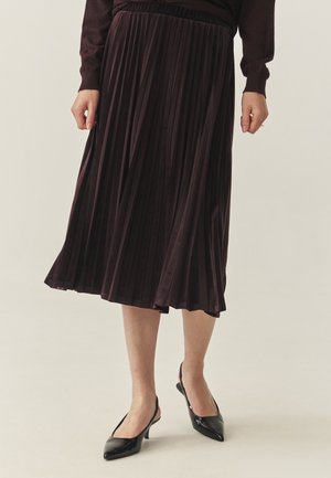 LAMARA - Fustă plisată - maroon bordo