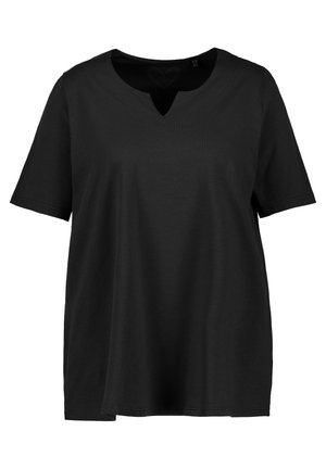 Ulla Popken A-LINIE HALBARM - Print T-shirt - black