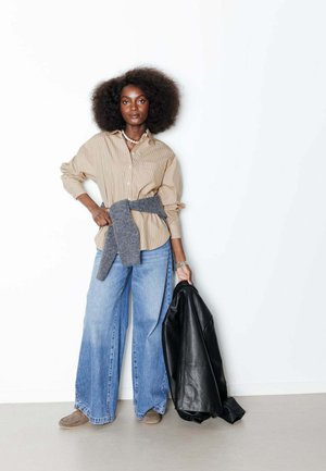 Chemisier - rayé camel