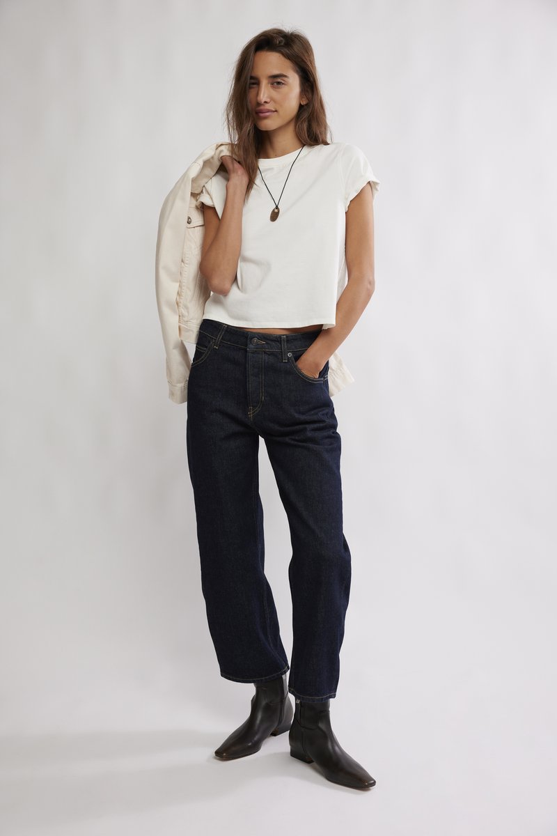 Free People Wijde jeans blauw