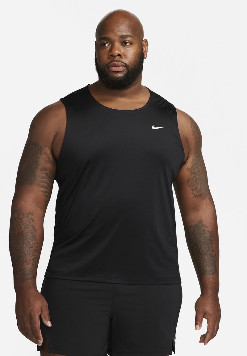 Nike Performance READY TANK - Top - black/cool grey/white/negro ...