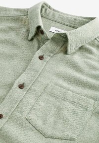 Next BRUSHED TEXTURE LONG SLEEVE-REGULAR FIT - Cămașă - green