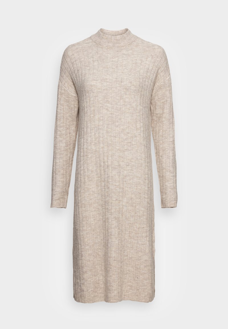 Vero Moda Tall VMLULU LEFILE HIGHNECK DRESS Robe pull birch/écru ZALANDO.FR