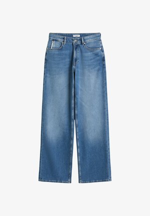 Marc O'Polo DENIM, DENIM TROUSERS, MODEL TOMKE, MID WAIST, WIDE LEG - Wide Leg - medium blue