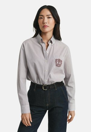 REL CLASSIC POPLIN GRAPHIC - Overhemdblouse - plum wine