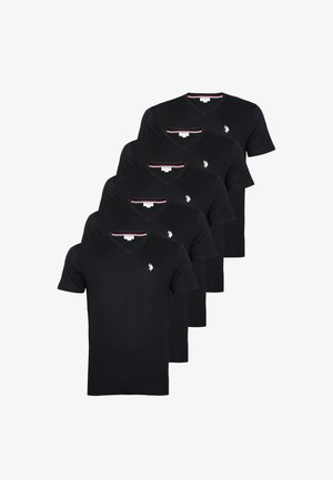 U.S. Polo Assn., KURZARM 5ER PACK - T-shirt basique - schwarz