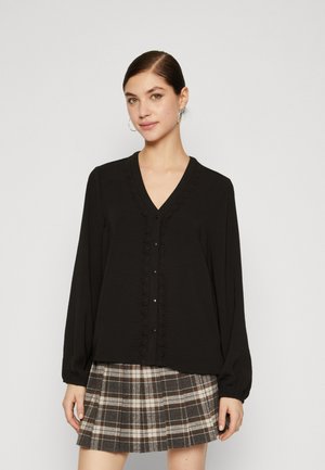 JDY JDYDIVYA V NECK SHIRT - Μπλούζα - black