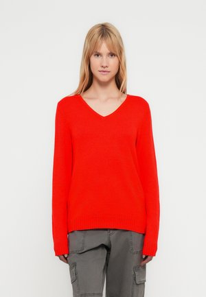 VIRIL V NECK - Vesta - hibiscus