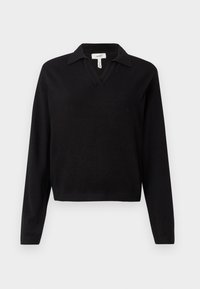 OBJTHESS V NECK - Stickad tröja - black