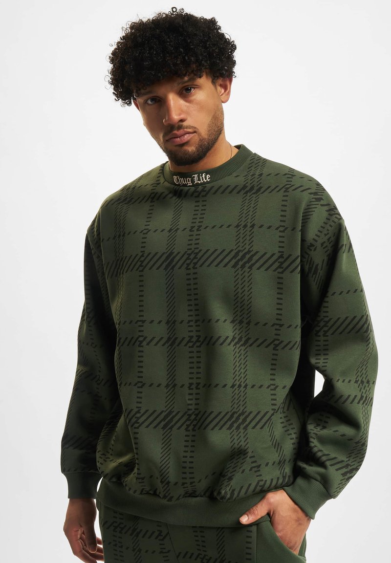 Mister Tee THUG LIFE MOSCH - Mikina - olive