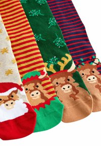 Next CHRISTMAS PATTERN 4 PACK.  REGULAR FIT - Strømper - hamish the highland cow