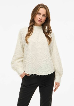 LANGARM MIT STEHKRAGEN - Blouse - birch