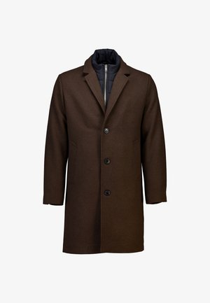 Junk De Luxe, JUNK DE LUXE DETACHABLE COLLAR LAPEL COAT - Kurzmantel - dk brown mel