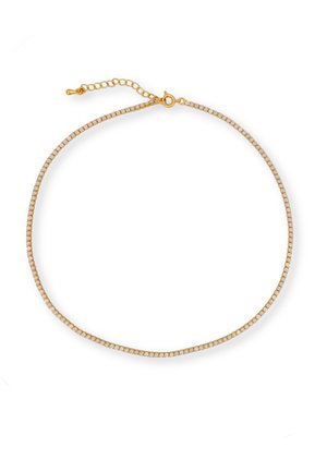 ByNouck MILKY RHINESTONE CHOKER - Necklace - gold coloured