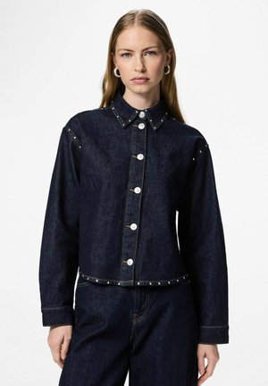 PCKARLA - Nööpidega pluus - dark blue denim